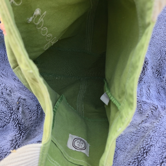 Vintage Y2k Life is Good canvas tote Floral - Picture 7 of 9